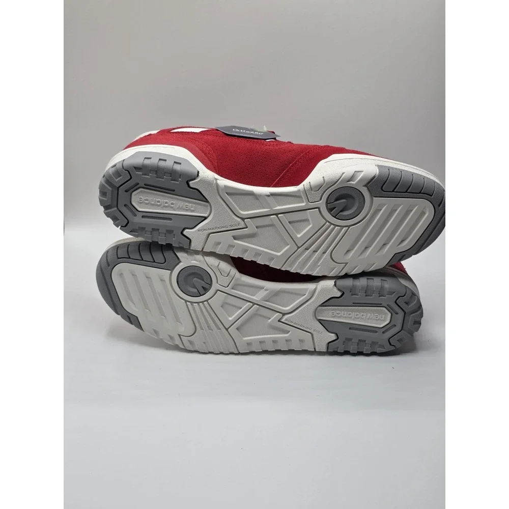 New Balance 550‎ Suede Pack Team Red And White BB550VND Men's Size 10.5